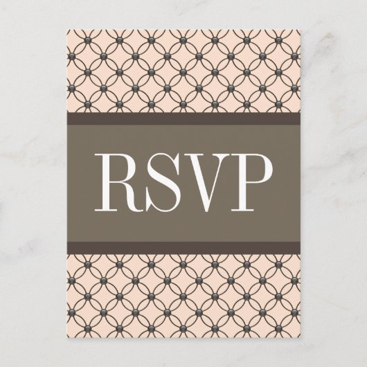 Carte postale RSVP Linen Fancy Lattice (Devant)