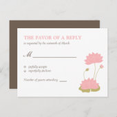 Carte postale RSVP Lotus Bloom Wedding (Devant / Derrière)