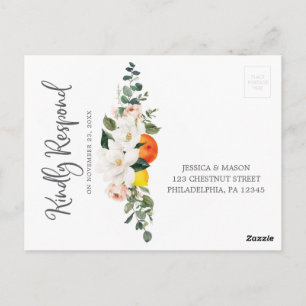 Carte postale RSVP Magnolia Citrus Floral Wedal