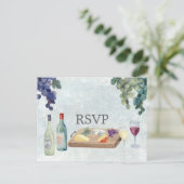 Carte Postale RSVP Mariage Dégustation de Vins (Debout devant)