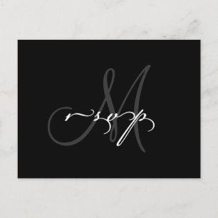 Carte postale RSVP Mariage élégant