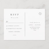 Carte Postale RSVP Mariage Fleur Sauvage Rustique (Dos)