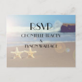 carte postale rsvp mariage plage (Devant)