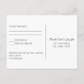 Carte postale RSVP | Mariage Rose vintage (Dos)