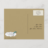 Carte postale RSVP marine et Gold Masquerade Weddi (Dos)