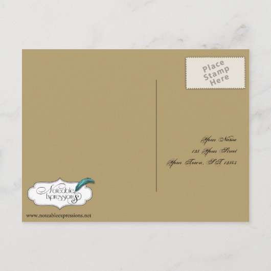 Carte postale RSVP marine et Gold Masquerade Weddi (Dos)