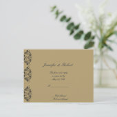 Carte postale RSVP marine et Gold Masquerade Weddi (Debout devant)