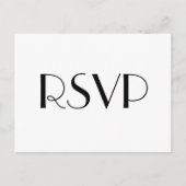 Carte postale RSVP minimal Déco Blanc Mariage (Devant)
