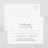 Carte postale RSVP minimale (Devant / Derrière)