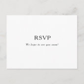 Carte postale RSVP minimaliste de mariage classiqu (Devant)
