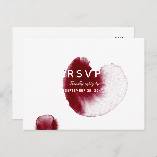 Carte postale RSVP moderne Red Wine Spirate (Devant / Derrière)