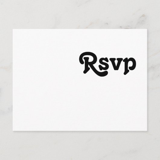 Carte Postale RSVP Moderne Retro Lettrage Demande  (Devant)