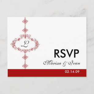 Carte postale RSVP, Monogramme