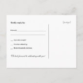 Carte postale RSVP, Monogramme (Dos)