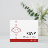 Carte postale RSVP, Monogramme (Debout devant)