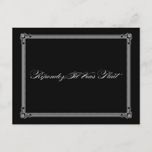 Carte postale RSVP Noir & Blanc Style Poster