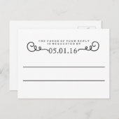 Carte postale RSVP noir et blanc (Devant / Derrière)