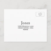 Carte postale RSVP noir et blanc (Dos)