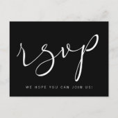 Carte postale RSVP Noir Simple (Devant)