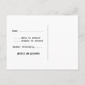 Carte Postale RSVP Noir Simple Déco Chic (Dos)