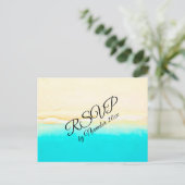 Carte Postale RSVP Ocean Shore Beach Mariage à thème (Debout devant)