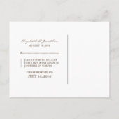 Carte postale RSVP orange en fleurs (Dos)