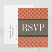 Carte postale RSVP Orange Fancy Lattice (Devant / Derrière)