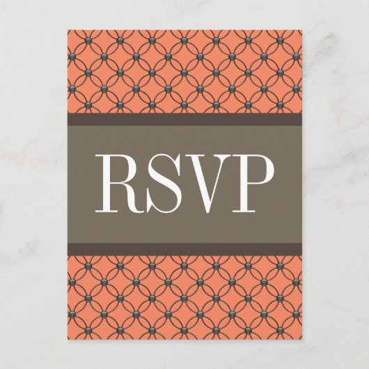 Carte postale RSVP Orange Fancy Lattice (Devant)
