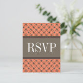 Carte postale RSVP Orange Fancy Lattice (Debout devant)