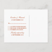 Carte postale RSVP Orange Stylish (Dos)