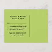 Carte postale RSVP Orange/Vert Fancy Art Déco (Dos)