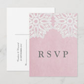 Carte postale RSVP Pink Elegant (Devant / Derrière)