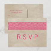 Carte postale RSVP Pink Rustique (Devant / Derrière)
