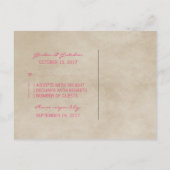 Carte postale RSVP Pink Rustique (Dos)