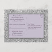 Carte postale RSVP Plum and Pewal Floral (Dos)