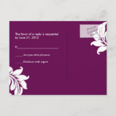 Carte postale RSVP Plum Damask (Dos)