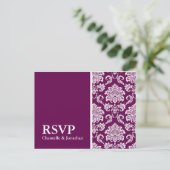 Carte postale RSVP Plum Damask (Debout devant)