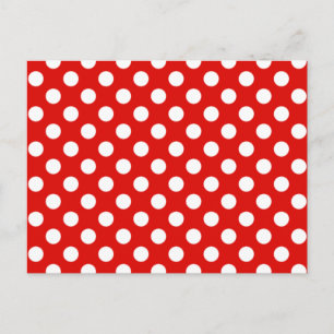 Carte postale RSVP Pointe Rouge & Blanc Polka