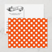 Carte postale RSVP Polka Pot Wedding Orange & Whit (Devant / Derrière)