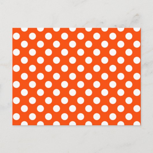Carte postale RSVP Polka Pot Wedding Orange & Whit (Devant)