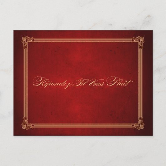 Carte postale RSVP poster vintage Deep Red Wedding (Devant)