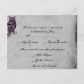 Carte postale RSVP pour Chouette gothique violette (Devant)