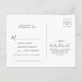 Carte postale RSVP pour demande de chanson gris fo (Dos)