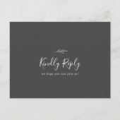 Carte postale RSVP pour demande de chanson gris fo (Devant)