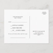 Carte postale RSVP pour demande de chanson minimal (Dos)