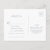 Carte postale RSVP pour demande de chansons bleues (Dos)