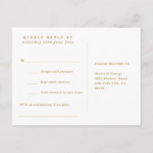 Carte postale RSVP pour demande de chansons floral (Dos)