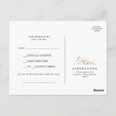 Carte postale RSVP pour demande de chansons Green  (Dos)