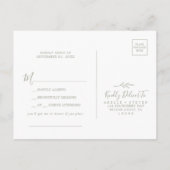 Carte postale RSVP pour demande de chansons vertes (Dos)