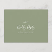 Carte postale RSVP pour demande de chansons vertes (Devant)